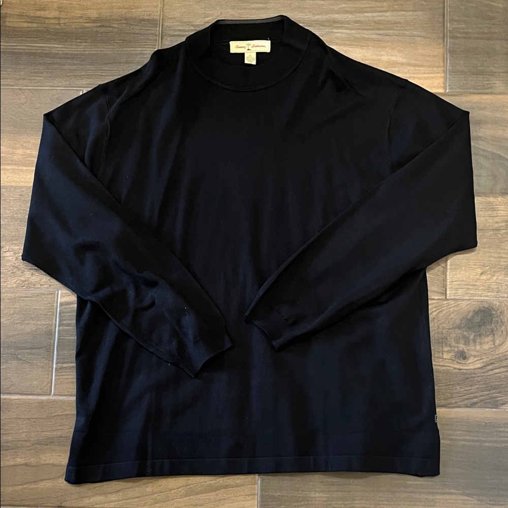 Tommy Bahama Black Long Sleeve Crewneck Sweater